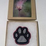 Custom Beaded Wildcats Paw Print